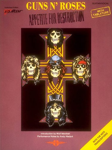 Appetite for destruction : for 1 stemme og 1-3 guitarer med becifring (med guitargreb)