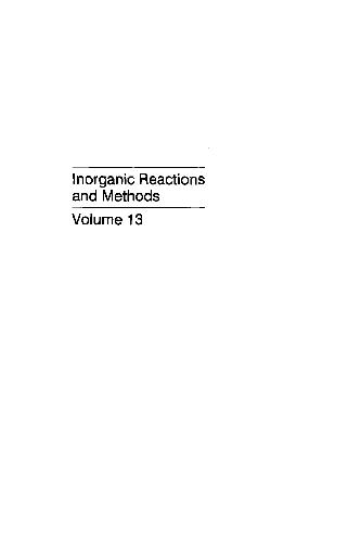 Inorganic Reactions and Methods