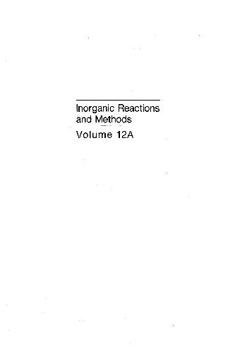 Inorganic Reactions and Methods