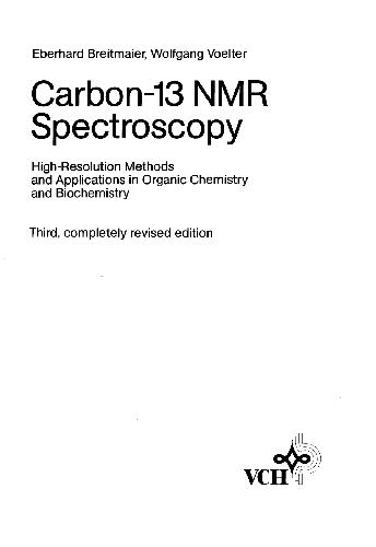 Carbon-13 Nmr Spectroscopy