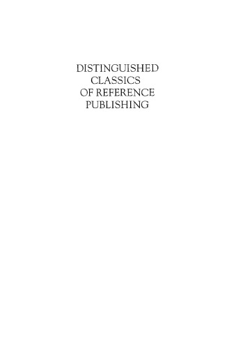 Distinguished Classics Of Reference Publishing