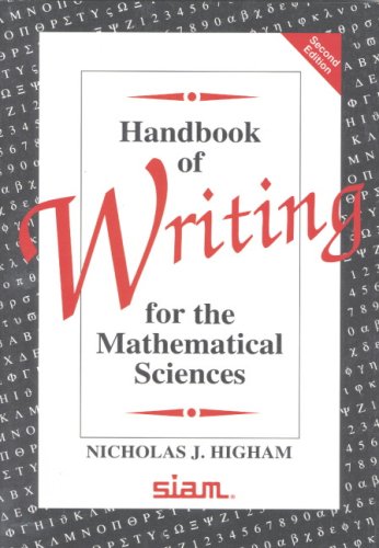 Handbook of Writing for the Mathematical Sciences