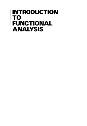 Introduction to Functional Analysis