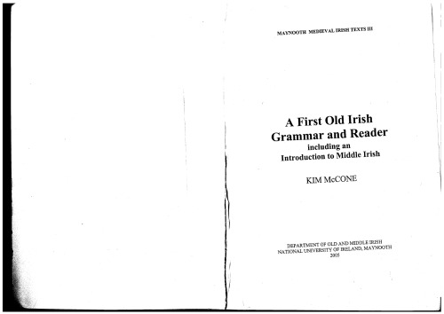 A First Old Irish Grammar And Reader