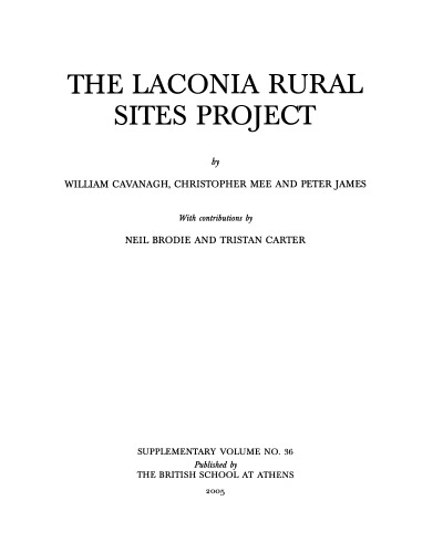 The Laconia Rural Sites Project