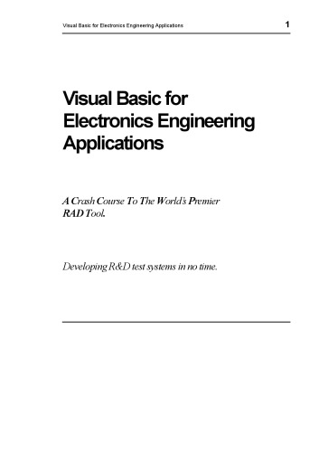 Visual Basic For Electronics Engineering Applications