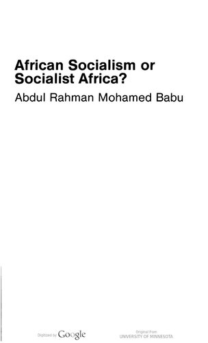 African Socialism or Socialist Africa?