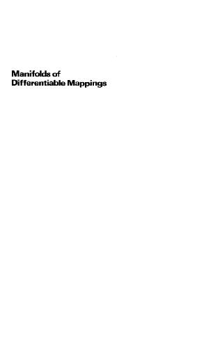 Manifolds Of Differentiable Mappings