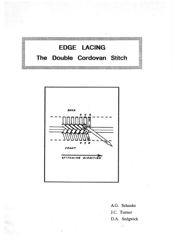 Edge lacing : the double Cordovan stitch