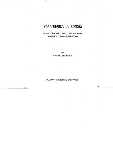 Canberra In Crisis