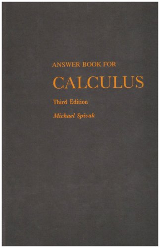 Answer Book for Calculus