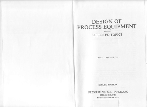 Design of Process Equipment