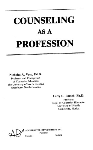 Counseling As A Profession