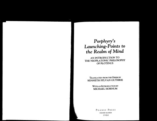 Porphyry's Launching Points To The Realm Of Mind