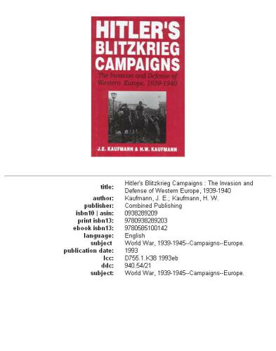 Hitler's Blitzkrieg Campaigns