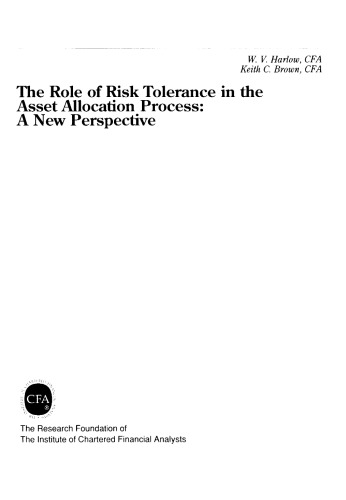 The Role Of Risk Tolerance In The Asset Allocation Process