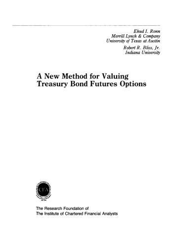 A New Method For Valuing Treasury Bond Futures Options