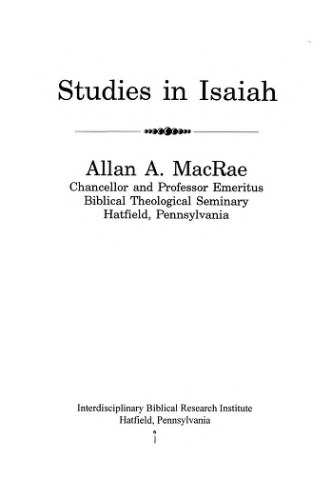 Studies In Isaiah