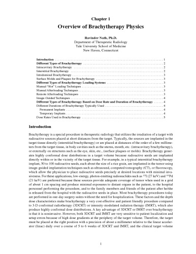 Brachytherapy Physics