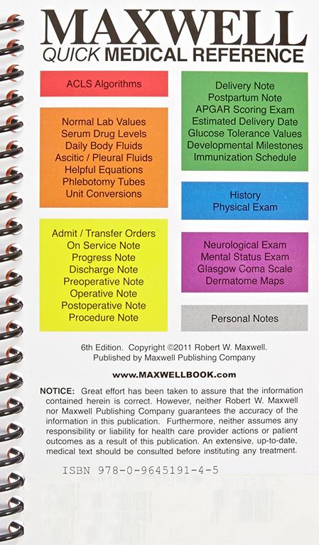 Maxwell Quick Medical Reference