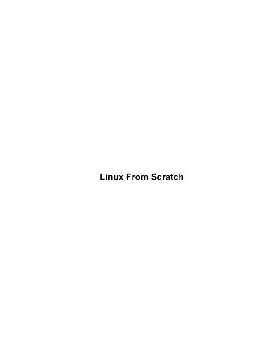 Linux From Scratch
