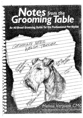 Notes From The Grooming Table