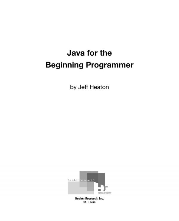 Java for the Beginning Programmer