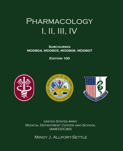 Pharmacology I, II, III, IV: Subcourses MD0804, MD0805, MD0806, MD0807; Edition 100