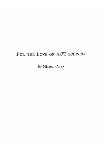 For the Love of ACT Science