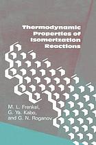 Thermodynamic Properties of Isomerization Reactions