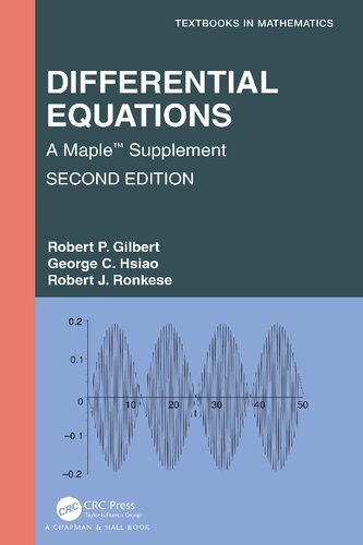 Differential equations : a Maple supplement