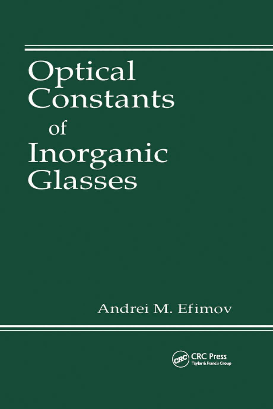 Optical Constants of Inorganic Glasses