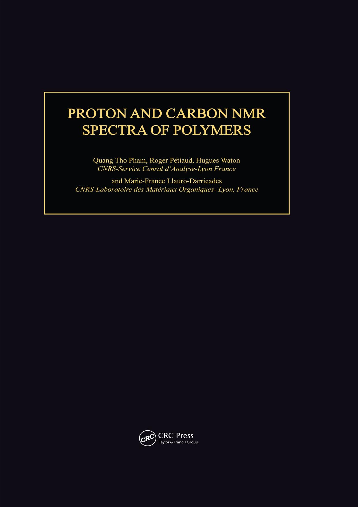 Proton &amp; Carbon NMR Spectra of Polymers