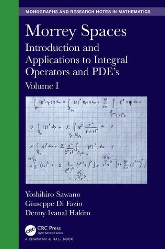 Morrey spaces. Volume II, Introduction and applications to integral operators and PDE's