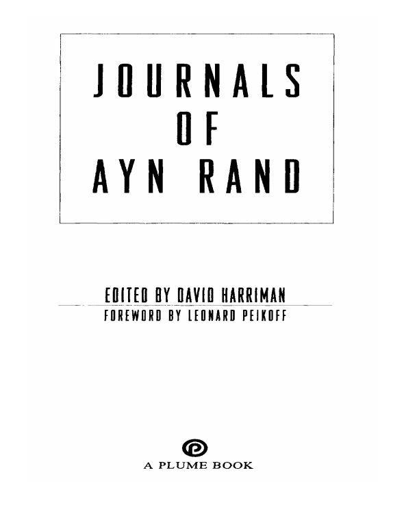 The Journals of Ayn Rand