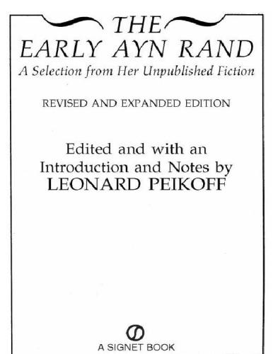 The Early Ayn Rand