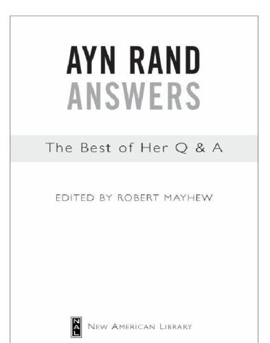 Ayn Rand Answers