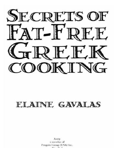 Secrets of Fat-Free Greek Cooking