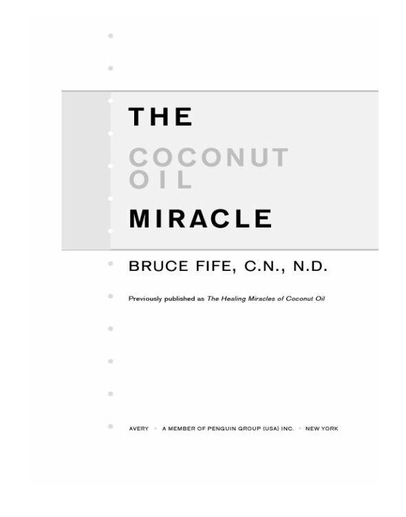 The Coconut Oil Miracle