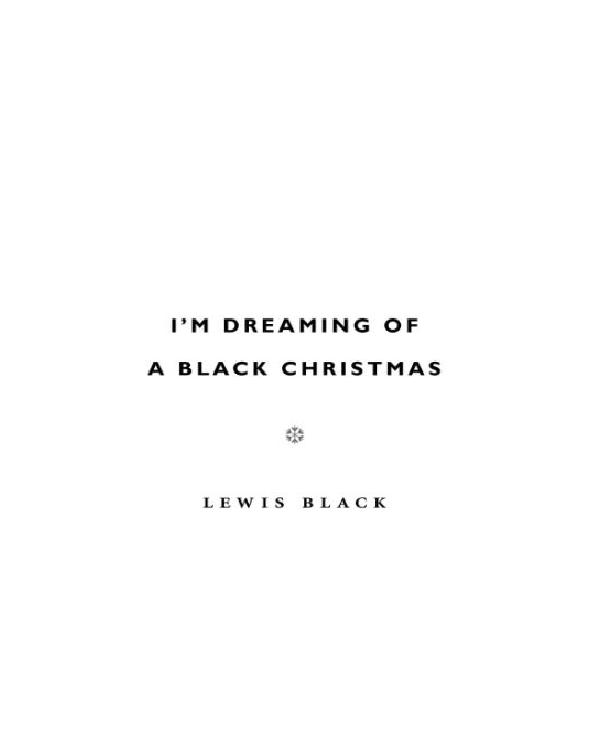 I'm Dreaming of a Black Christmas