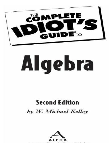 The Complete Idiot's Guide to Algebra