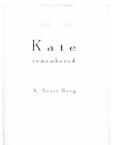 Kate Remembered