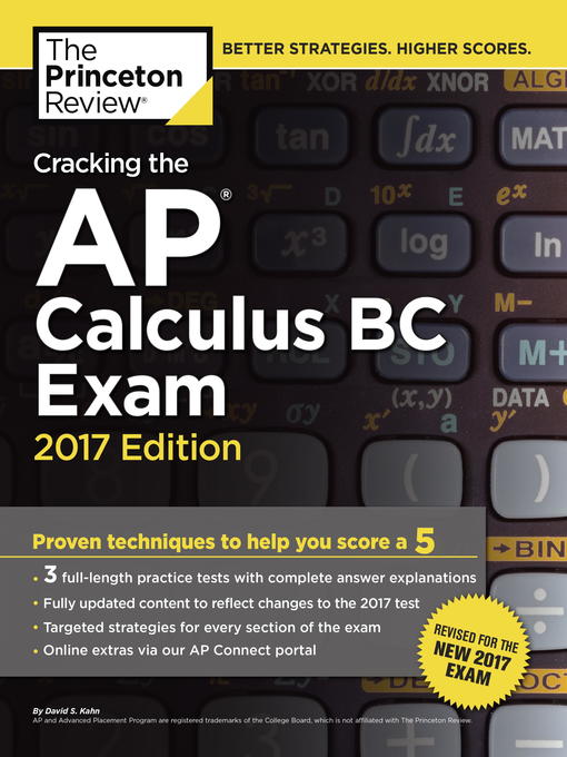 Cracking the AP Calculus BC Exam, 2017 Edition