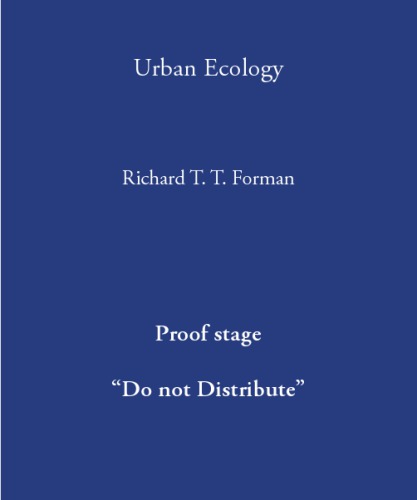 Urban Ecology