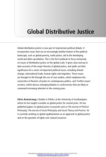 Global Distributive Justice