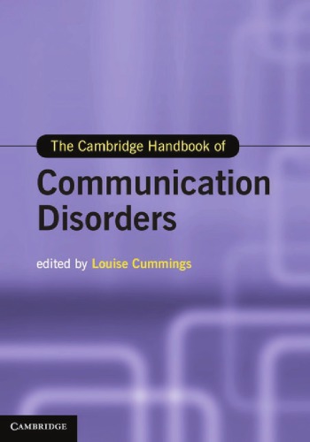 The Cambridge Handbook of Communication Disorders