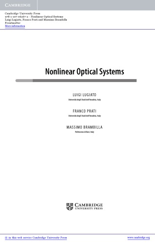 Nonlinear Optical Systems