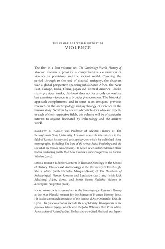 The Cambridge World History of Violence