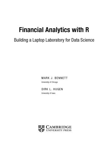 Financial Analytics with R