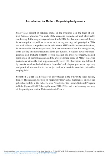 Introduction to Modern Magnetohydrodynamics